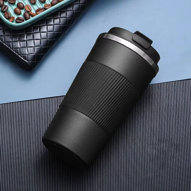 (image for) IPRee 510ml Double Stainless Steel Coffee Thermos Mug with Non-Slip Case Car Vacuum Flask Travel Insulated Bottle Coffee Cup Mug Milk Cup